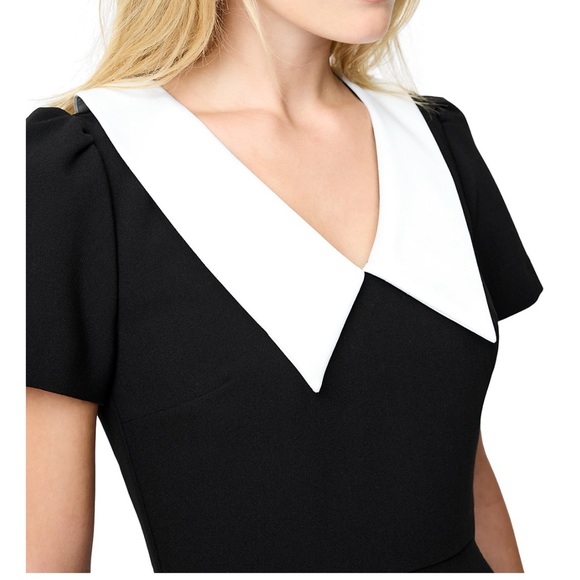French Connection Black Dress with White Collar - Picture 2 of 10